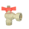 Van góc đồng có van một chiều mạ sau đồng hồ tay bướm ABS MIHA - DN15