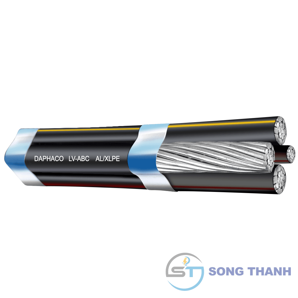 Cáp vặn xoắn hạ thế 4 lõi ( 3 lớn, 1 nhỏ ), ruột nhôm 0,6/1 kV, tiết diện 70 mm²