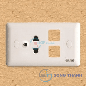 Ổ cắm đơn 3 chấu 16A với 2 lỗ