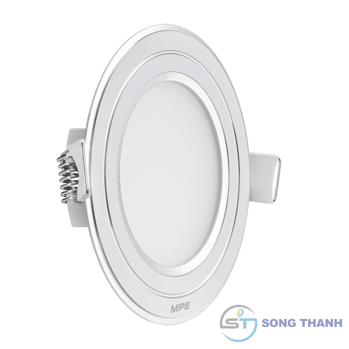 Đèn led panel tròn âm viền bạc
