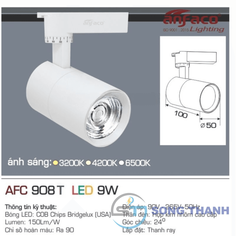 Đèn pha ray 908T 9W