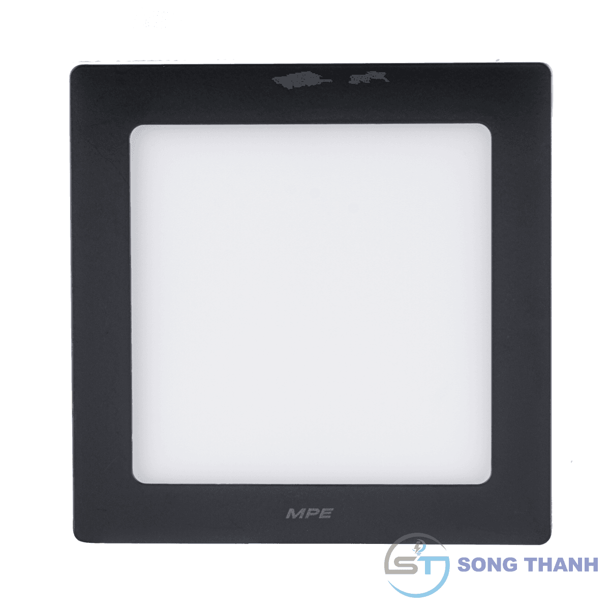 Đèn led ốp trần vuông, thân đen,