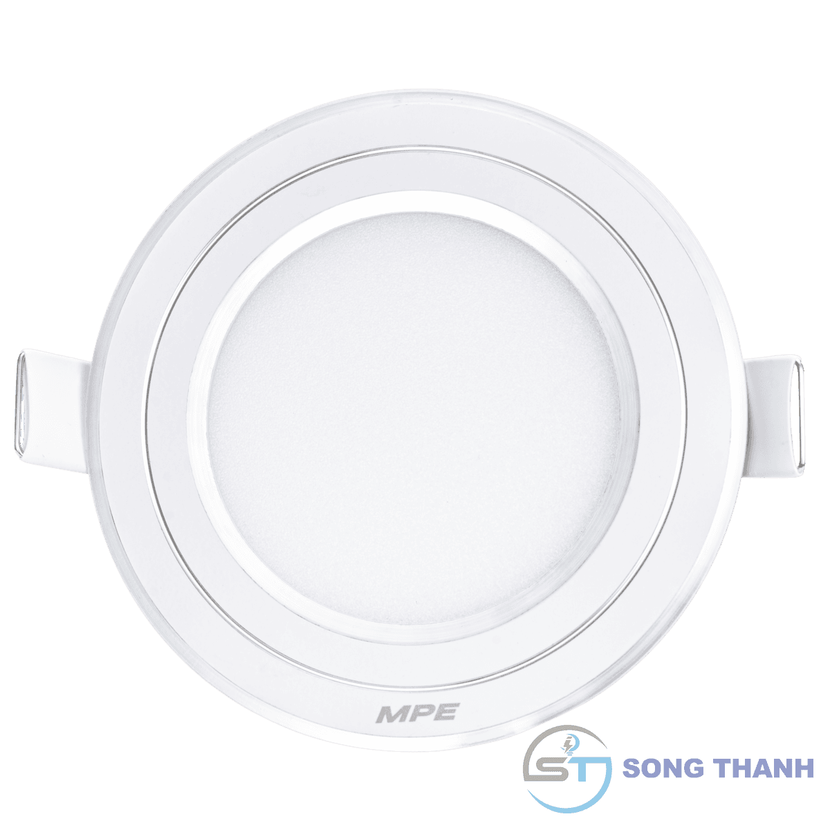 Đèn led panel tròn âm viền bạc