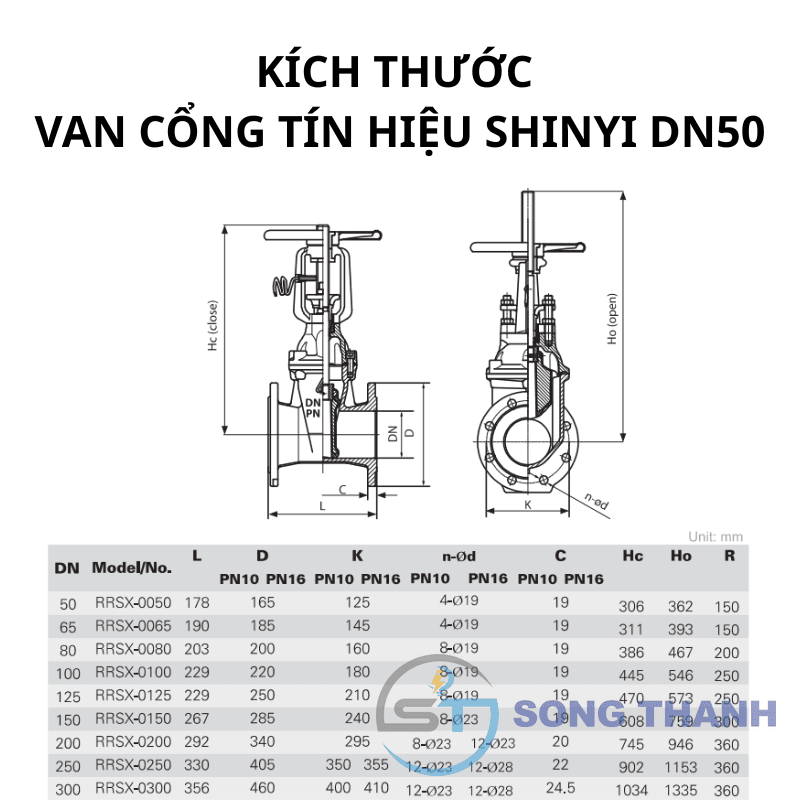 Van cổng tín hiệu DN50