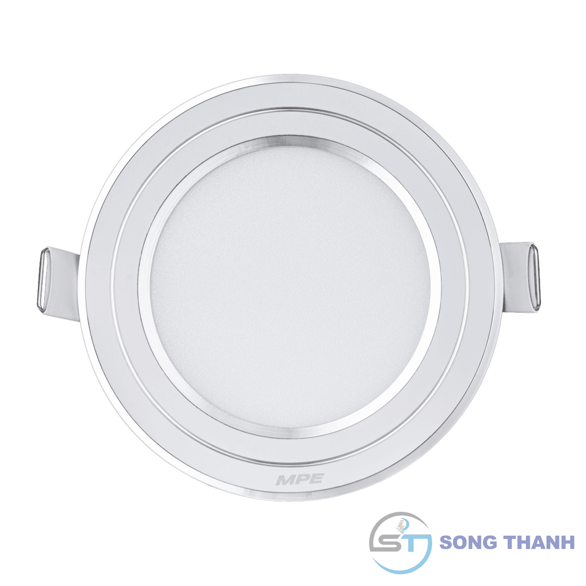 Đèn led panel nhỏ tròn âm viền bạc