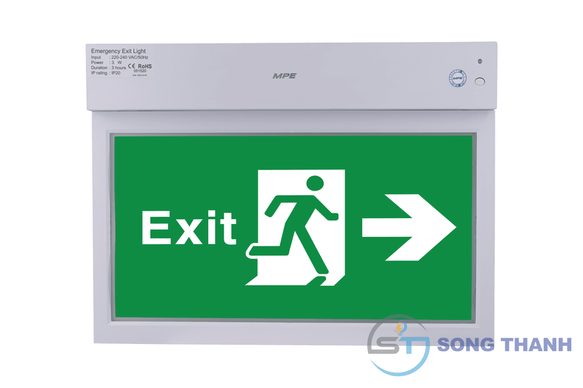 Đèn báo exit mặt phải đa năng