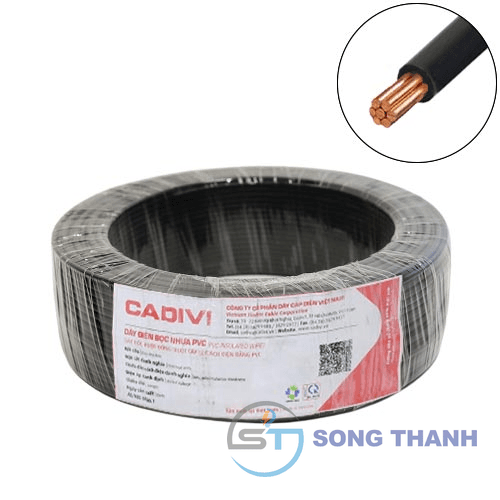 Dây cáp điện 1 lõi Cadivi CV/LF-1.5 mm2 (Đen) – 0.6/1KV