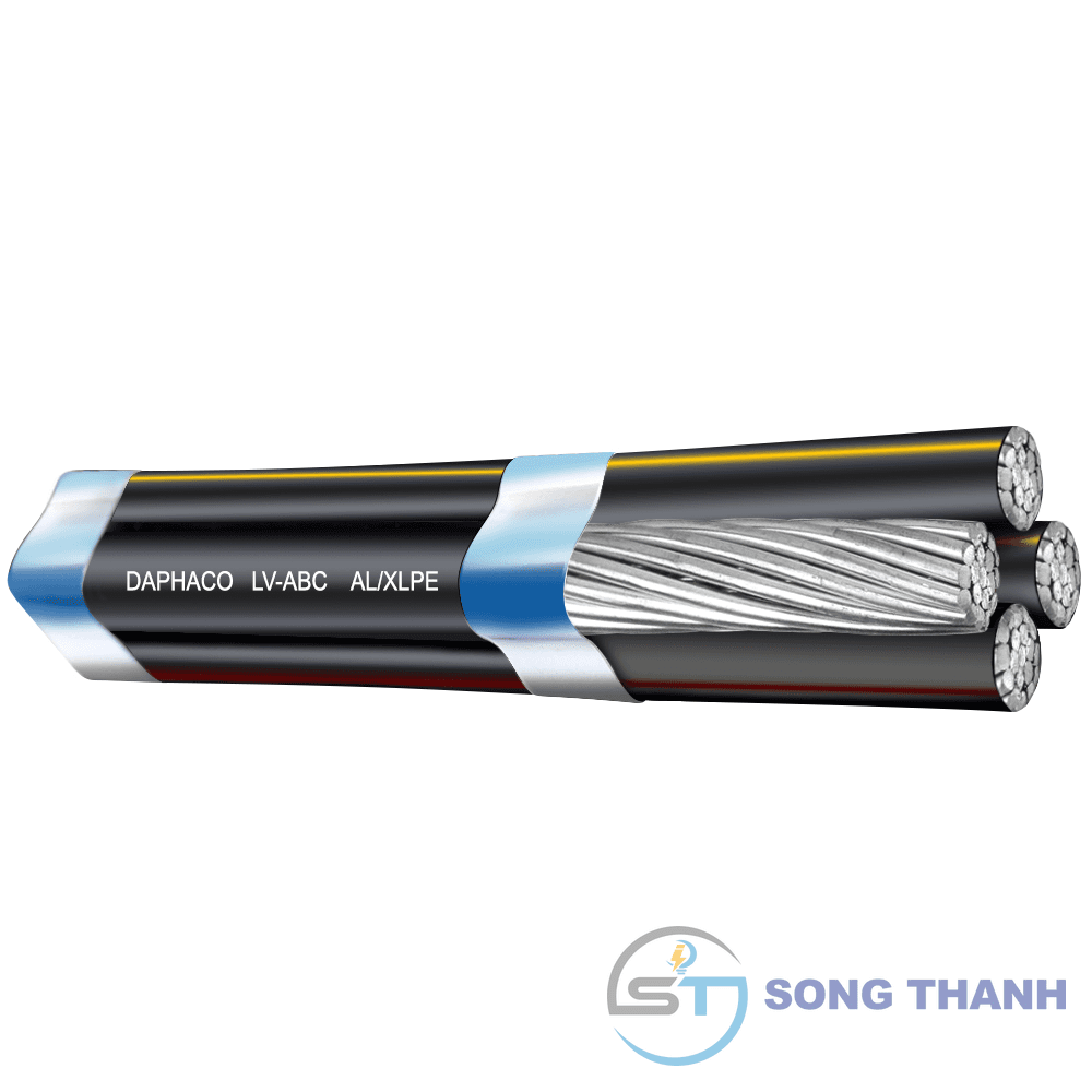 Cáp vặn xoắn hạ thế 4 lõi bằng nhau, ruột nhôm 0,6/1 kV, tiết diện 4 x 150 mm²