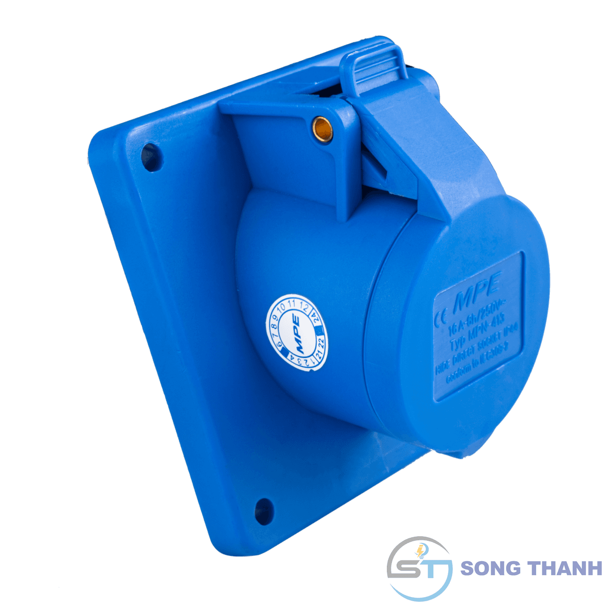 Ổ cắm cố định loại xéo 2P+E