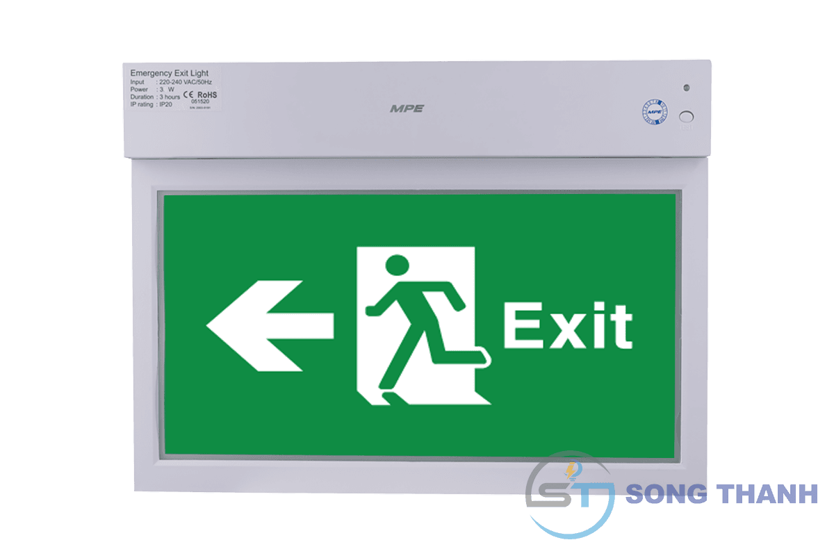Đèn báo exit 2 mặt trái