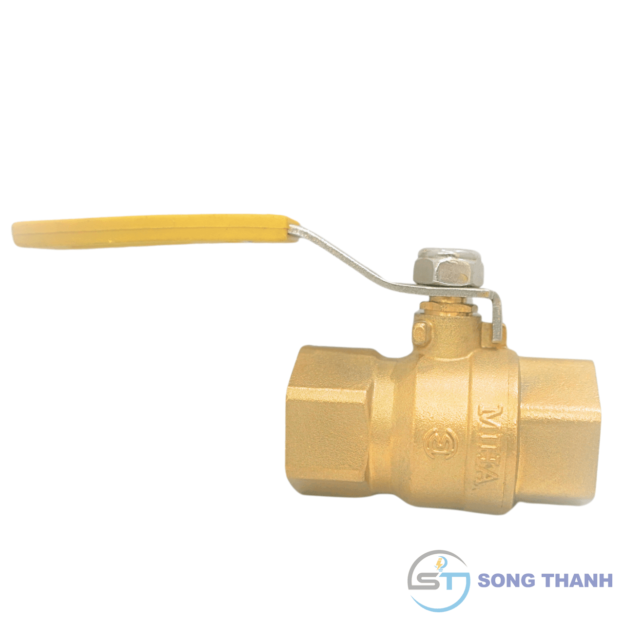 Van bi đồng gas tay gạt màu vàng MIHA-PN30 - DN25