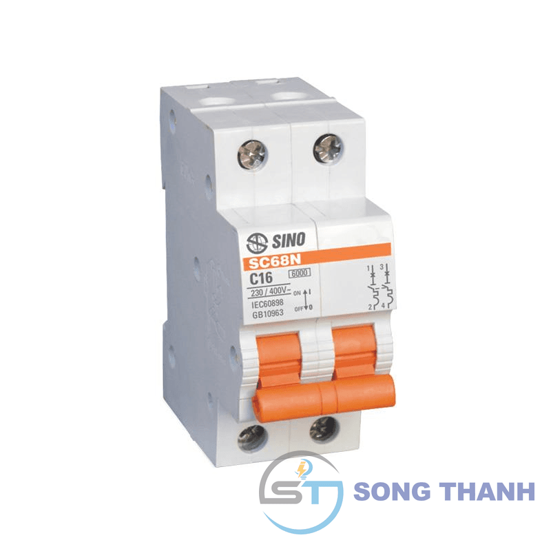 MCB 2P 240VAC - 10kA, 415V - 6kA