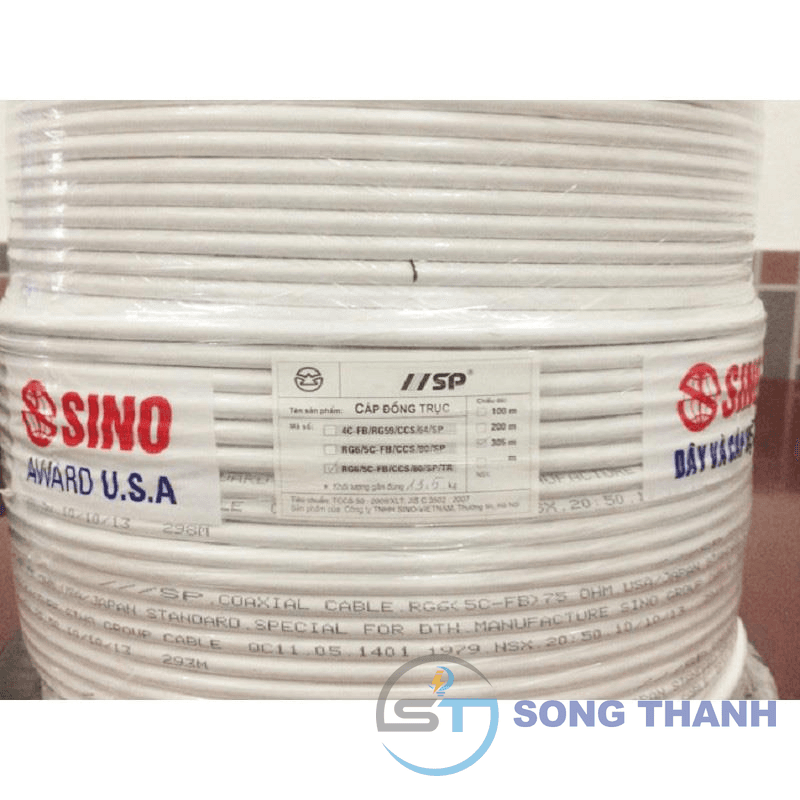 Dây cáp Tivi SINO/Vanlock SP trắng