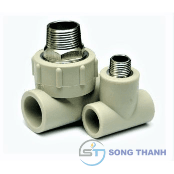 FPR/ETT20x1/2(GY) - Co chữ T răng ngoài ống nước nóng PPR