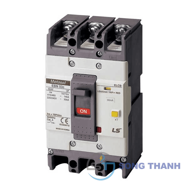 CB khối chống giật 15A 3P 30mA 14kA