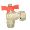 Van góc đồng có van một chiều mạ sau đồng hồ tay bướm ABS MIHA - DN15