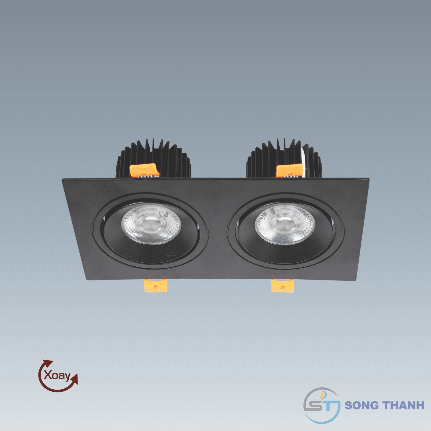 Led vuông âm đôi 767/2D 9W