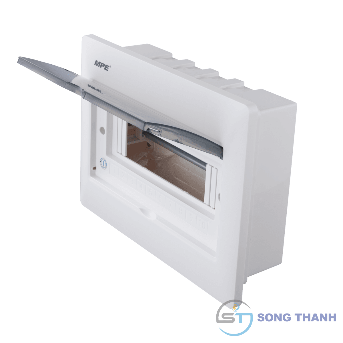 Tủ điện âm tường 10 đường đế nhựa