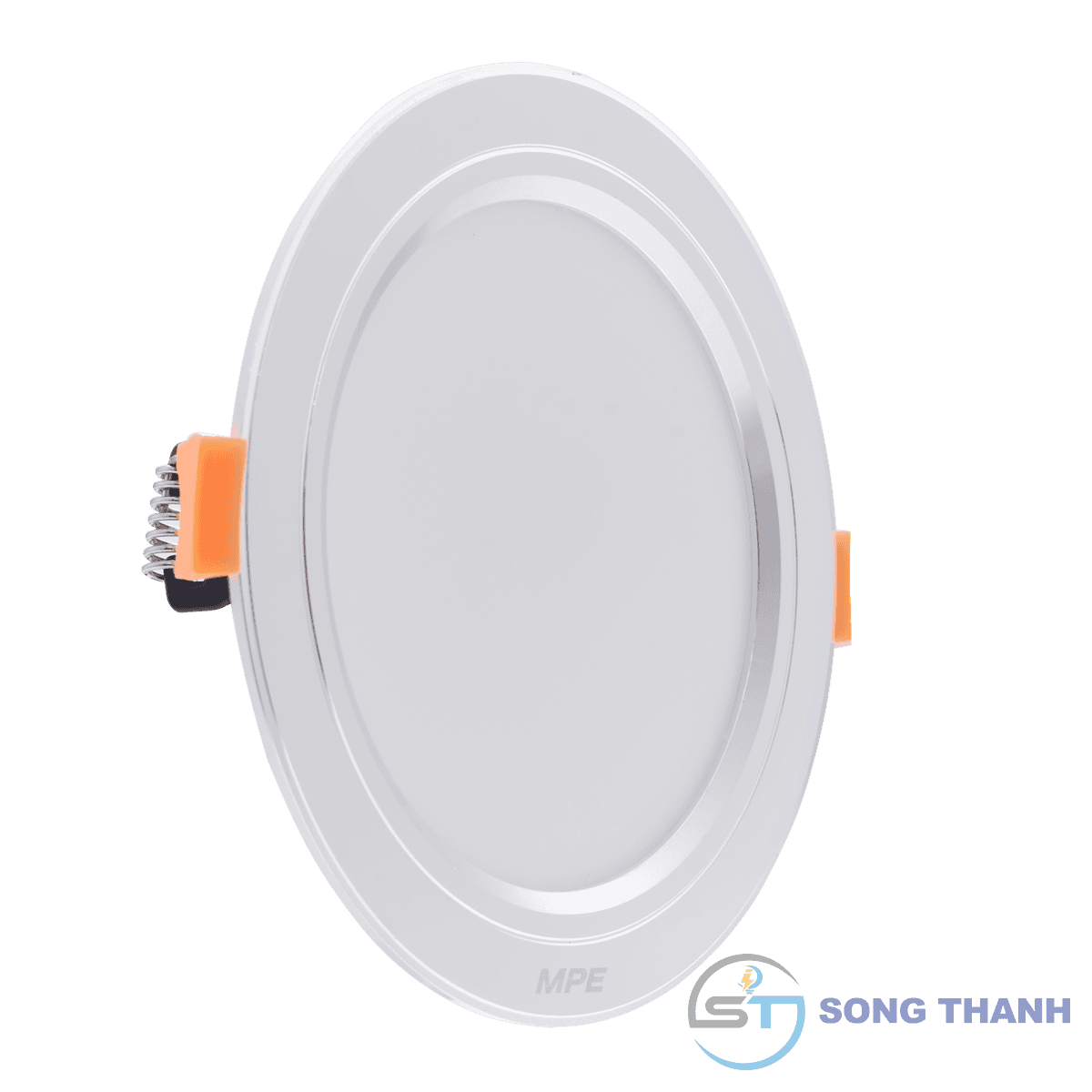Đèn led downlight phi 118mm viền bạc