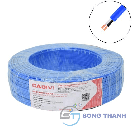 Dây điện đôi Cadivi VCmo/LF-2×0.75 mm2 (Xanh) – 300/500V