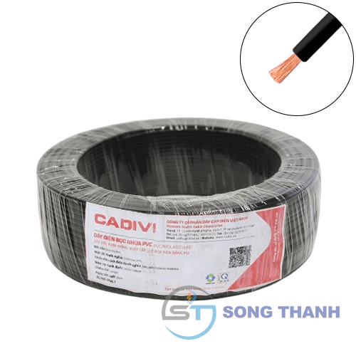 Dây điện đơn mềm Cadivi VCm-95 mm2 (Đen) – 0.6/1KV