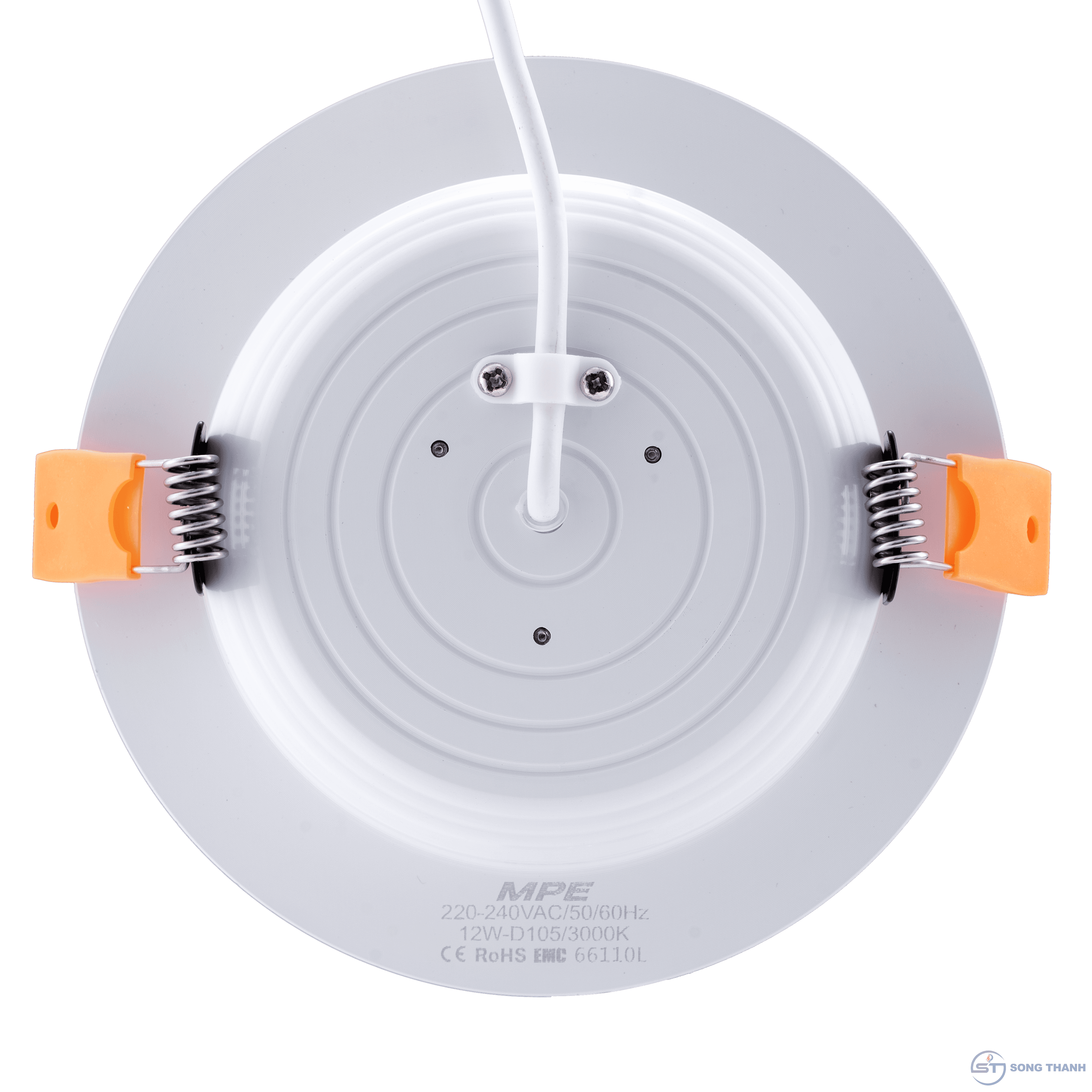 Đèn led downlight viền trắng phi 140mm