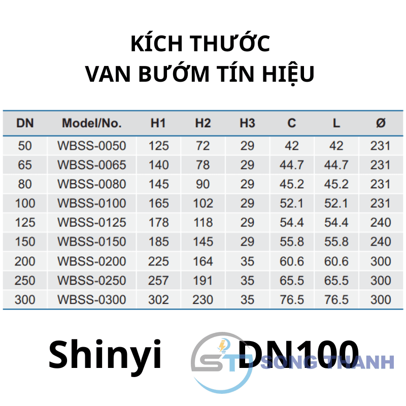 Van bướm tín hiệu DN100