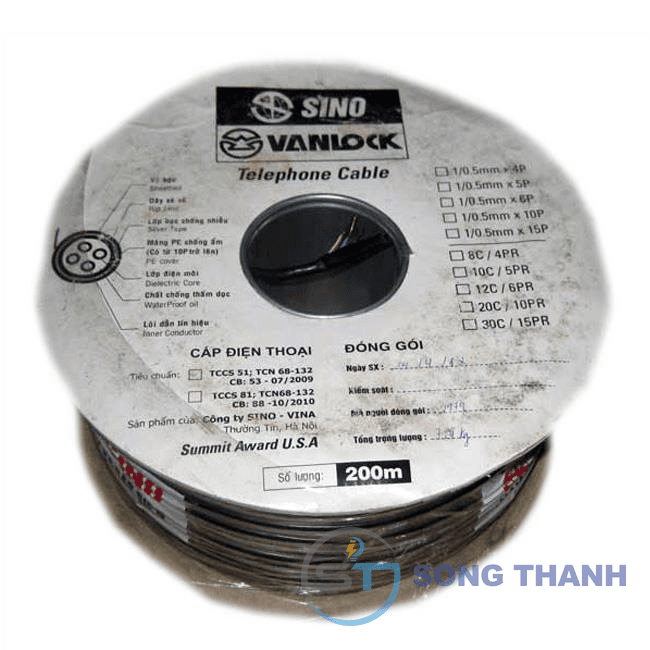 Dây điện thoại 4 ruột (đen)