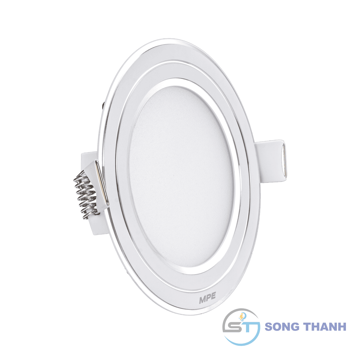 Đèn led panel nhỏ tròn âm viền bạc