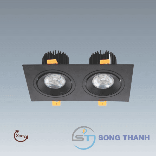 Led vuông âm đôi 767/2D 9W
