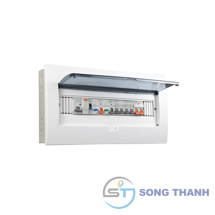 Tủ điện 14-18 Module mặt nhựa bóng âm tường