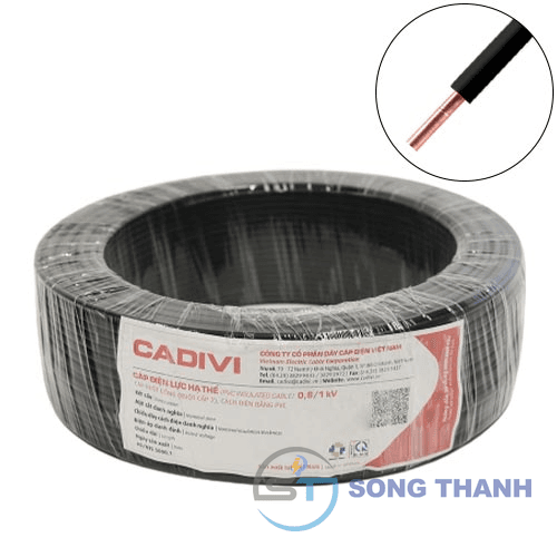 Dây điện đơn cứng Cadivi VC/LF-6 mm2 (Đen) – 450/750V