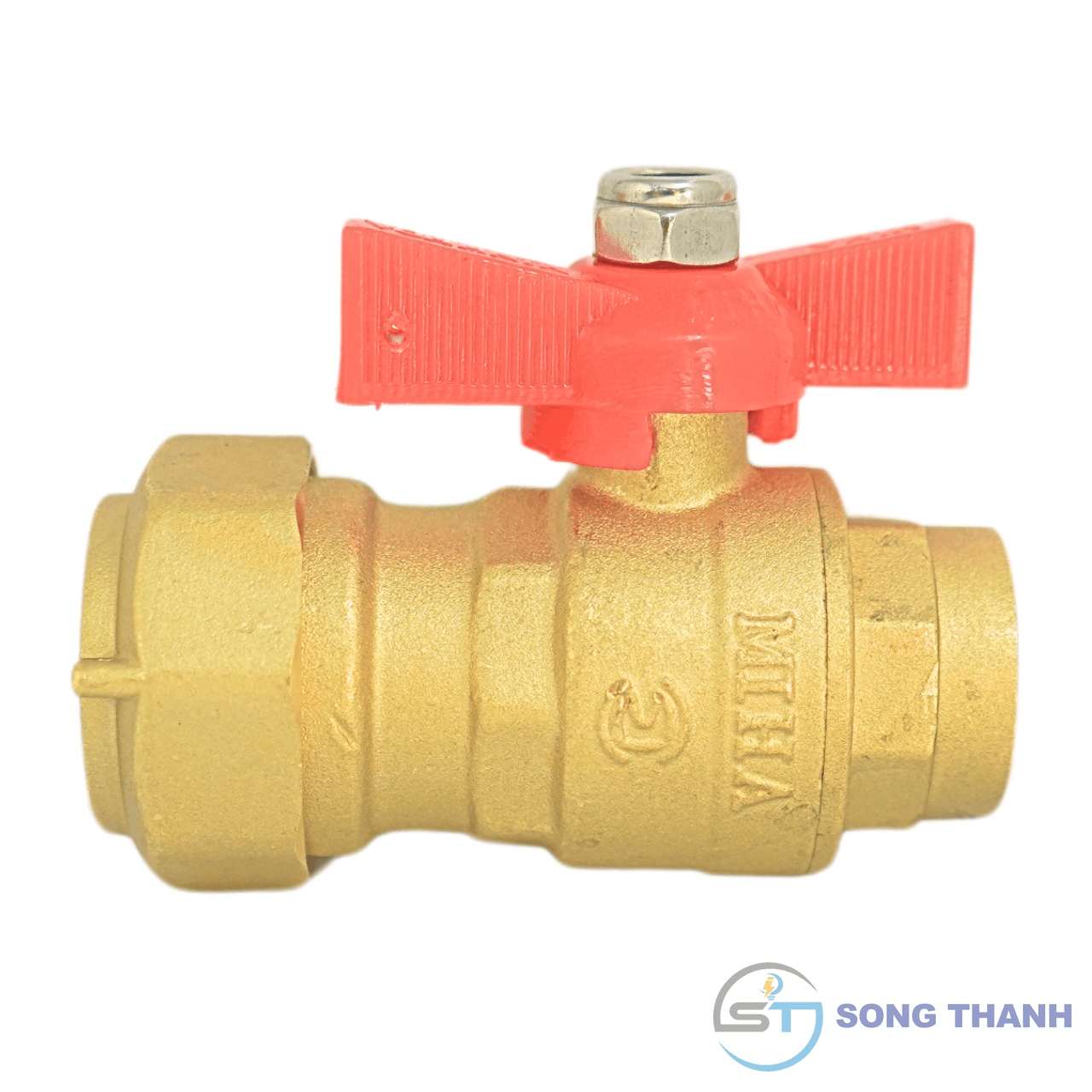 Van bi đồng liên hợp MIHA ren trong tay bướm ABS - DN20