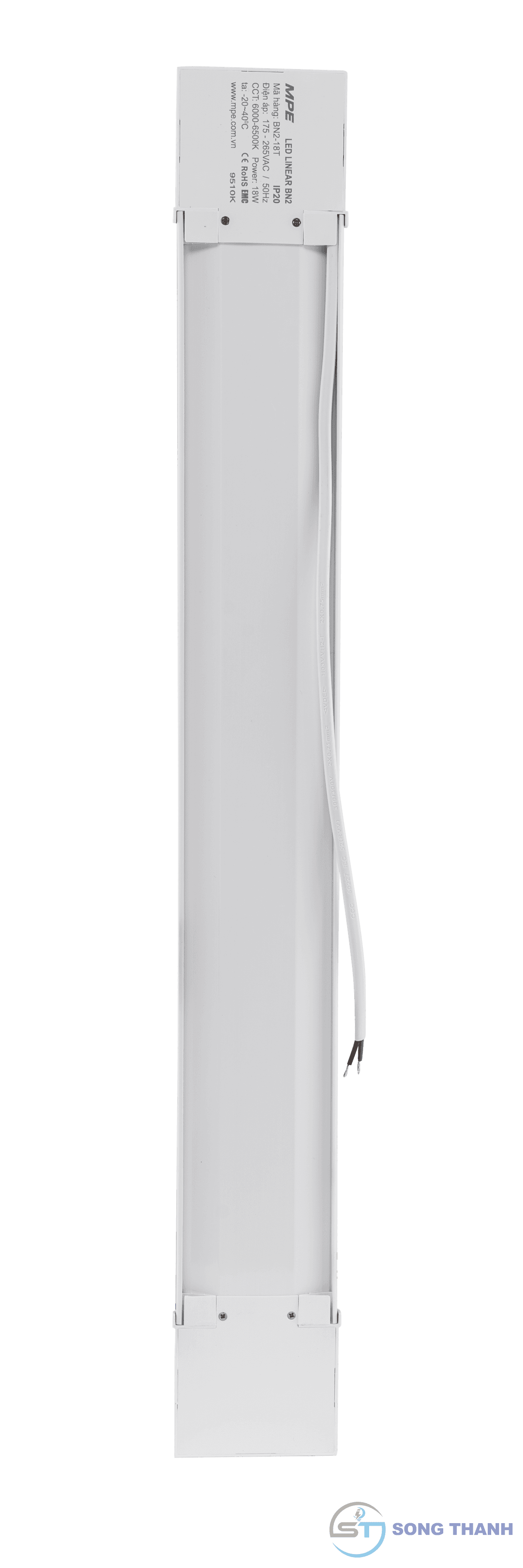 Đèn led bán nguyệt 0.6m, thân nhựa,