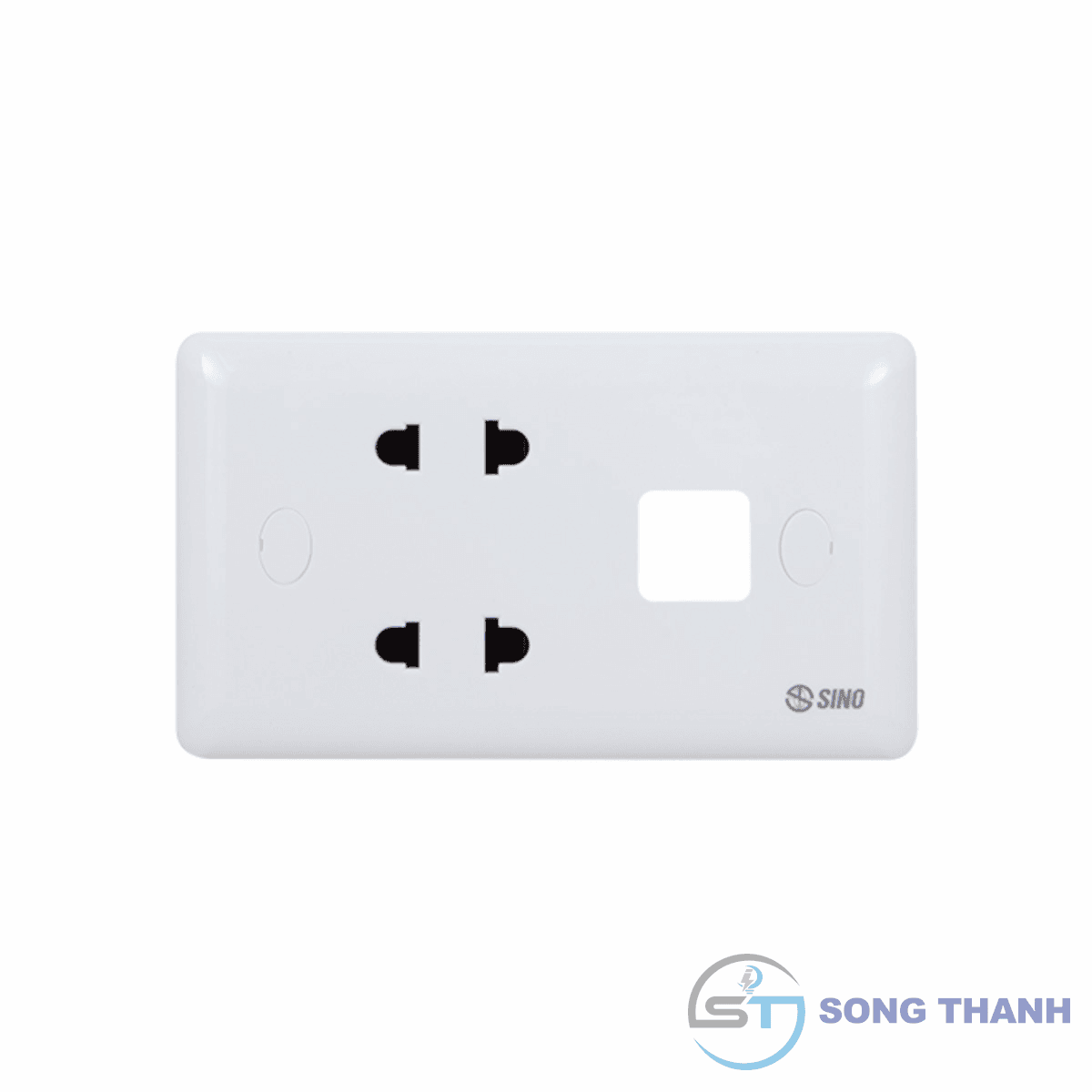 2 Ổ cắm 2 chấu 16A với 2 lỗ