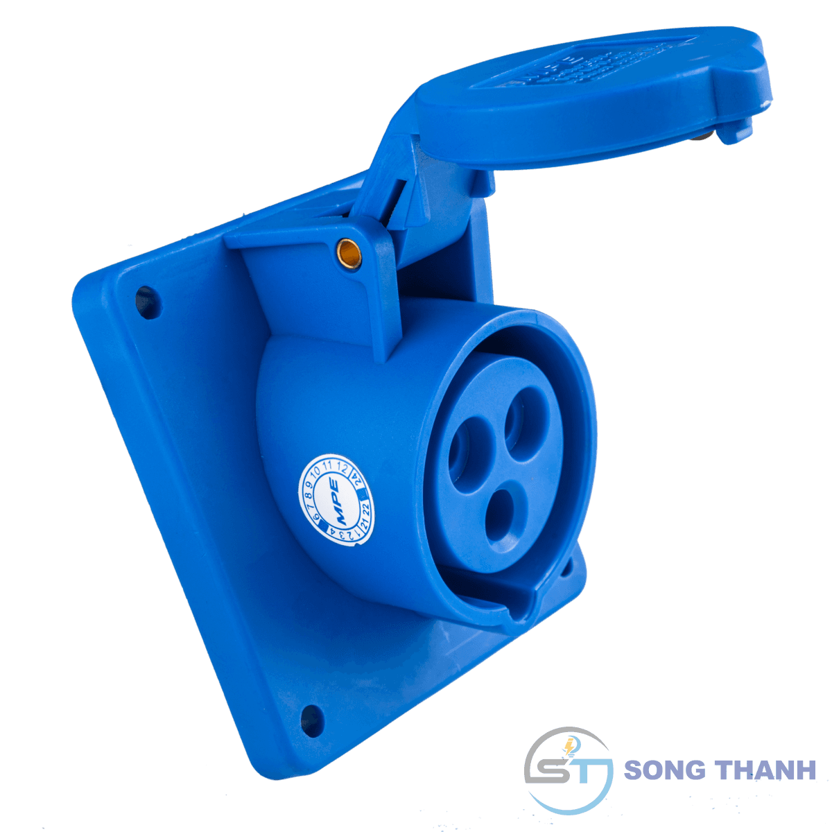 Ổ cắm cố định loại xéo 2P+E