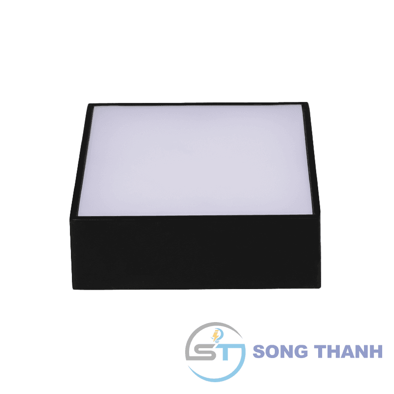 Đèn led downlight vuông nổi thân đen